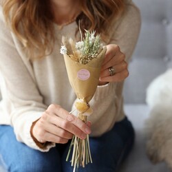 Natural Dried Flower Posy Letterbox Gift with Citrine