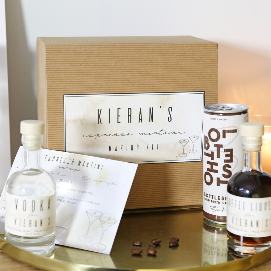 Personalised Espresso Martini Cocktail Kit Lisa Angel