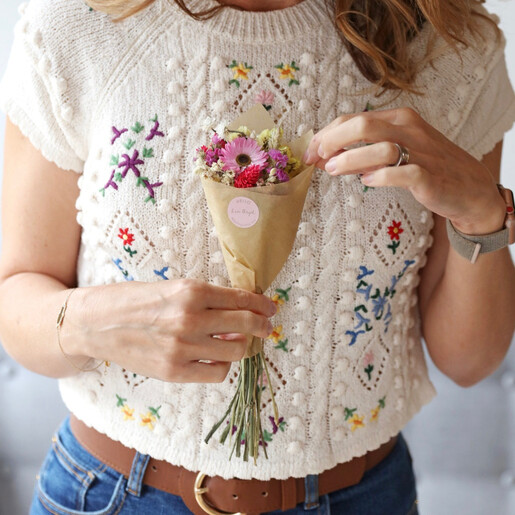 Brights Lisa Angel Rainbow Brights Personalised Dried Flower Posy Bouquet Letterbox Gift