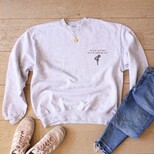 Embroidered 'Keep Going Keep Growing' Sweatshirt in Grey