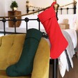 Lisa Angel Red and Green Linen Christmas Stockings