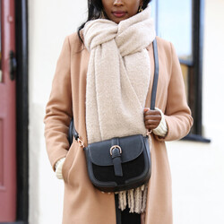 Light Beige Recycled Oversized Scarf
