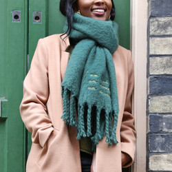Personalised Embroidered 'I Am' Recycled Oversized Scarf