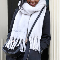 Personalised Embroidered 'Your Handwriting' Recycled Oversized Scarf