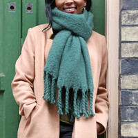 Green Recycled Oversized Scarf