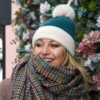 Soft Knit Pom Pom Beanie Hat in Teal