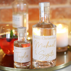 Personalised 'Merry Christmas' Alcohol