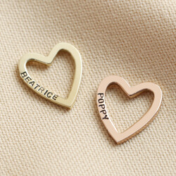 Personalised 9ct Gold Heart Outline Pendant