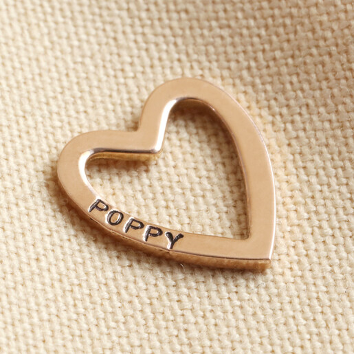 Lisa Angel Luxury Heart Outline Pendant in 9k Rose Gold