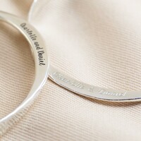 Personalised Hammered Sterling Silver Twisted Bangle