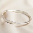 Personalised Hammered Sterling Silver Twisted Bangle