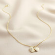 Personalised Solid Gold Double Heart Charm Necklace