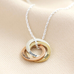 Personalised Solid Gold Russian Ring Necklace