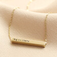 Personalised Solid Horizontal Bar Necklace