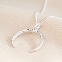 Personalised Sterling Silver Horn Necklace