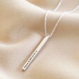 Lisa Angel Ladies' Personalised Sterling Silver Shiny Bar Necklace
