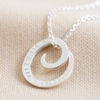 Lisa Angel Hand-Stamped Personalised Sterling Silver Swirl Pendant Necklace