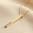 Personalised Solid 9k Gold Bar Necklace