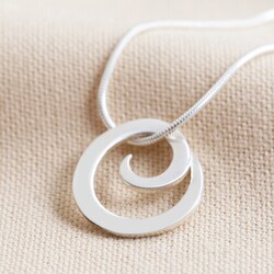 Sterling Silver Swirl Pendant Necklace