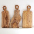 Personalised Irregular Shape Olive Wood Serving Board Shapes