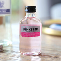 5cl bottle of Pinkster Raspberry Pink Gin