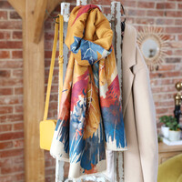 Powder Luxurious Watercolour Pheasant Print Scarf