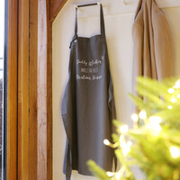 Personalised Grey Christmas Dinner Apron