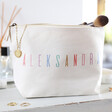 Lisa Angel Ladies' Personalised Rainbow Name Cotton Wash Bag