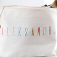Teen's Personalised Rainbow Name Cotton Wash Bag