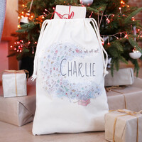 Personalised Toy Surprise Drawstring Christmas Sack
