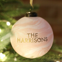 Personalised Wording Marble Bauble