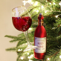 Personalised Sass & Belle Christmas Cheer Red Wine Baubles