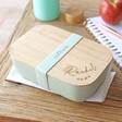 Lisa Angel Personalised Engraved Sass & Belle Mint Green Bamboo Lunch Box