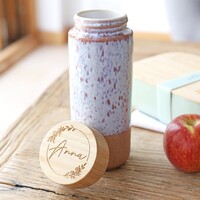 Personalised Sass & Belle White Glaze Stoneware Bottle