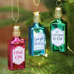 Sass & Belle Set of 3 Mini Gin Bottles Baubles