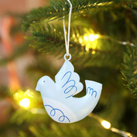 Metal Dove Christmas Tree Decoration