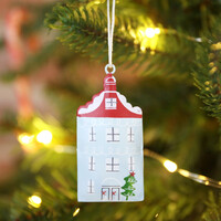 Metal House Christmas Tree Decoration