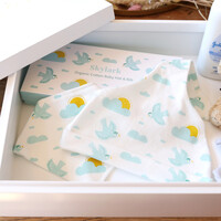 Skylark Organic Cotton Hat and Bib Set