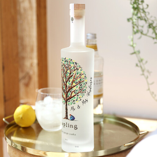 70CL  Lisa Angel Personalised 70CL Bottle of Sapling Vodka