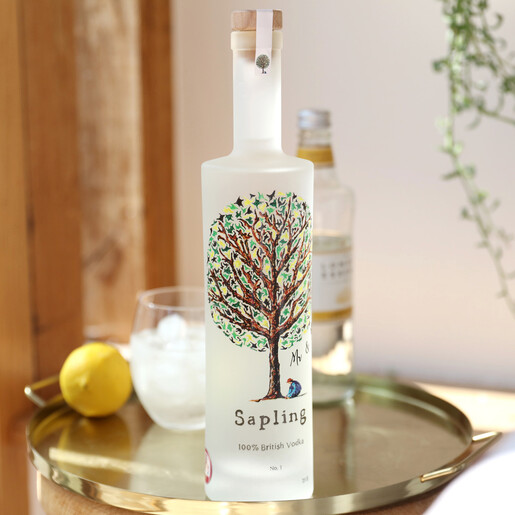 70CL  Lisa Angel Personalised 70CL Bottle of Sapling Vodka