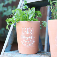 Dad's Terracotta Garden Plant Pot, H16cm