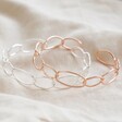 Lisa Angel Infinity Link Torque Bangle in Rose Gold and Silver