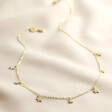 Multi-Star Charm Necklace in Gold