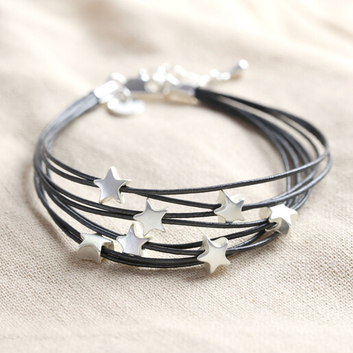 Leather 2025 star bracelet