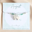Lisa Angel August Personalised Birthstone Bead Bracelet in Silver
