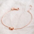 Lisa Angel Ladies' Single Star Bead Bracelet in Rose Gold