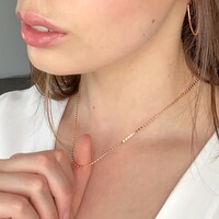 Disc Chain Necklace in Rose Gold