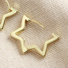 Teen's Gold Star Hoop Earrings
