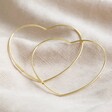 Lisa Angel Ladies' Large Thin Heart Hoop Earrings in Gold Sterling Silver