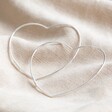 Lisa Angel Ladies' Large Thin Heart Hoop Earrings in Sterling Silver